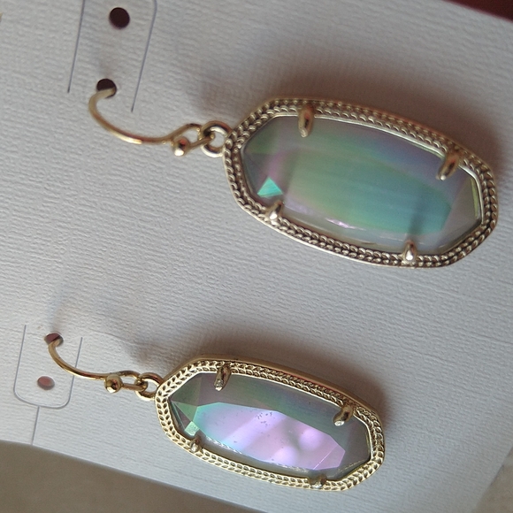 Kendra Scott | Iridescent Slate Gold Dani Earrings - Picture 4 of 10